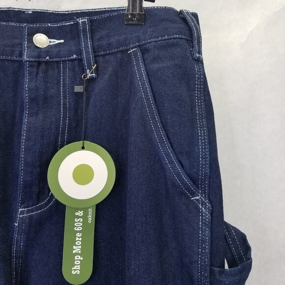 Okonkwo Railway Jeans Men's Small Carpenter Dark Wash Straight Leg Cotton NEW - Picture 6 of 16